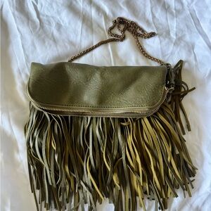 Olive Fringe Women Bag